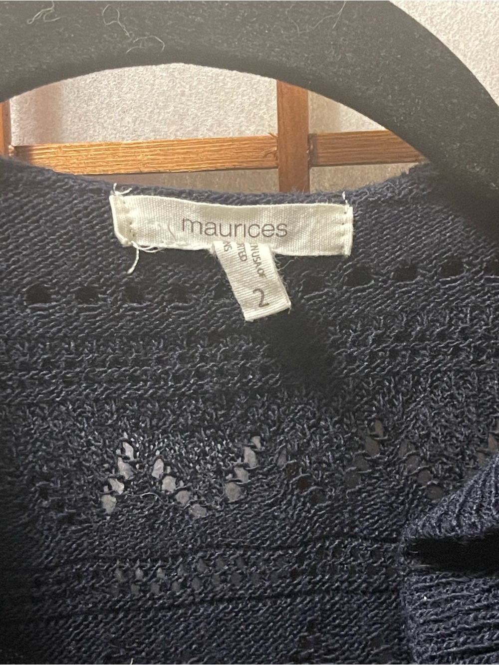 Maurices Navy Ruffle-Front Cardigan - Picture 3 of 4